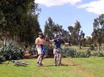 Image: Happy bikers - Sacred Valley